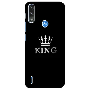 Чехол (Корона на чёрном фоне) для Моторола Мото е7і / е7 павер (KING)