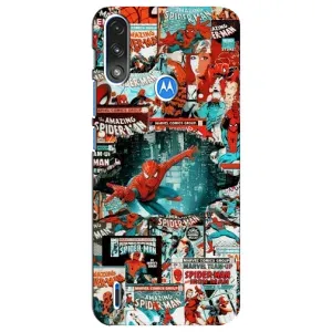 Чехол Супергерой Человека Паука на Motorola E7 Power (Комиксы Человек Паук)