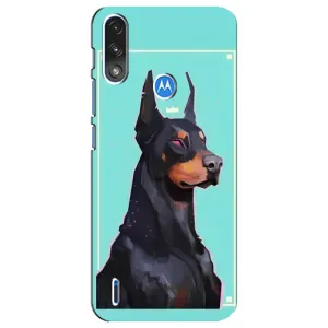 Чехол с рисунком «Король доберман» для Motorola E7 Power