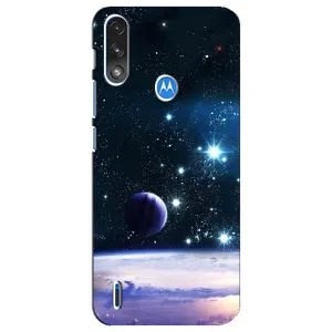 Чехол (ТПУ) с планетами на Motorola E7 Power (Космический вид)
