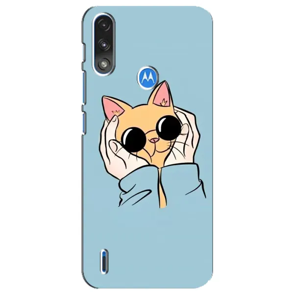 Чехол с рисунком «КОТИК в очках» для Motorola E7 Power Чехол с рисунком «КОТИК в очках» для Motorola E7 Power