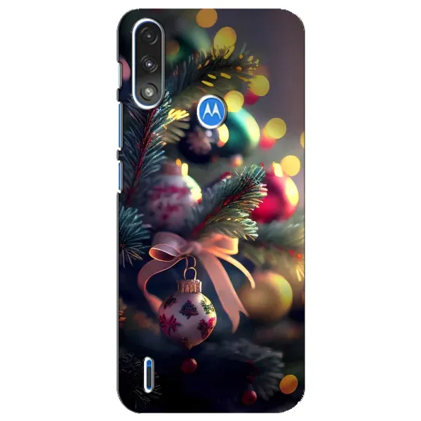 Чехол с рисунком «Красивая елочка» для Motorola E7 Power
