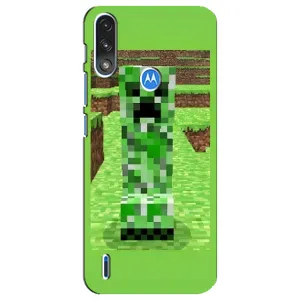 Чохли для Motorola E7 Power (Персонажі МайнКрафт) (Кріпер 2)