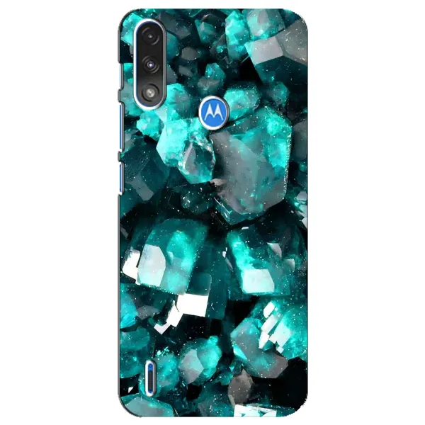 Чехол с рисунком «Кристалы» для Motorola E7 Power