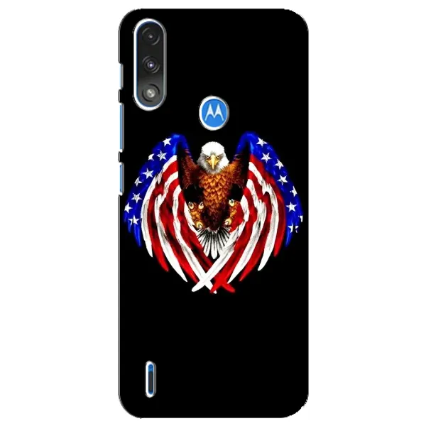 Чехол с рисунком «Крылья США» для Motorola E7 Power