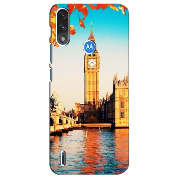 Чехол с рисунком «Летний Лондон» для Motorola E7 Power