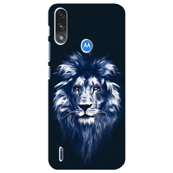 Чехол с рисунком «Лев - синий» для Motorola E7 Power Чехол с рисунком «Лев - синий» для Motorola E7 Power