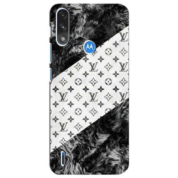 Чехол с рисунком «LV на белом» для Motorola E7 Power