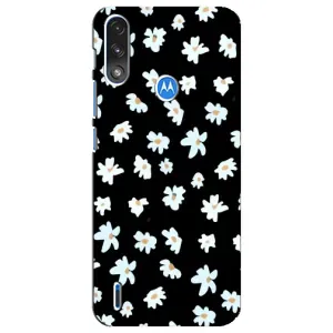 Чехол с ромашками на Motorola E7 Power (Маленькие ромашки)