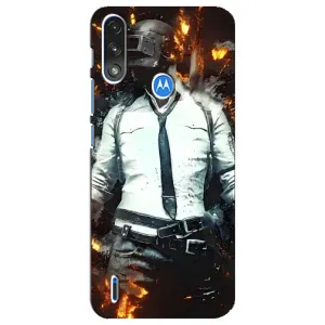 Чохол з картинкою "Герой Pubg" на Motorola E7 Power (Man Пубг)