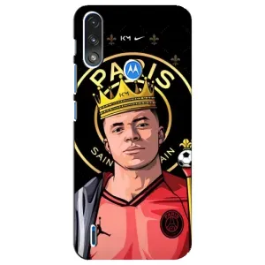 Чехол (TPU) с Футболистом на Motorola E7 Power (Mbappe King)