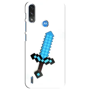 Чохли для Motorola E7 Power (Персонажі МайнКрафт) (Меч)