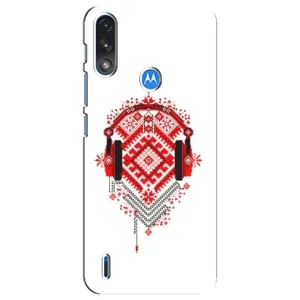 Силиконовый Чехол на Motorola E7 Power с картинкой Вышиванки (Модная вышиванка)