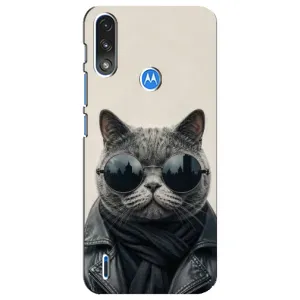 Чехол на тематику: Коты для Motorola E7 Power (Модный кот)