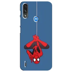 Чехол Супергерой Человека Паука на Motorola E7 Power (На паутине)