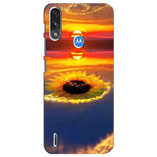 Чехол с рисунком «Небо подсолнух» для Motorola E7 Power Чехол с рисунком «Небо подсолнух» для Motorola E7 Power