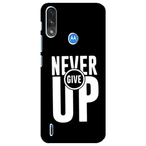 Силиконовый Чехол на Motorola E7 Power с картинкой Nike (Never Give UP)