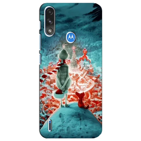 Чехол с рисунком «Новогодний Гринч» для Motorola E7 Power