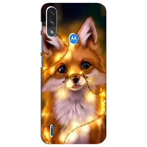 Чехол с Лисичкой для Motorola E7 Power (Новогодний лисенок)