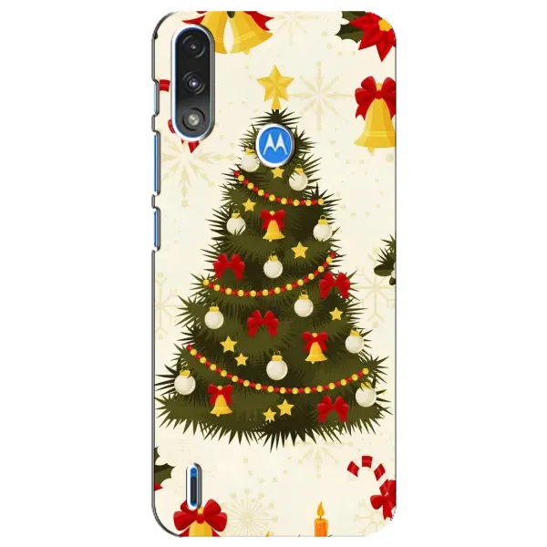Чехол с рисунком «Новогодний принт» для Motorola E7 Power Чехол с рисунком «Новогодний принт» для Motorola E7 Power