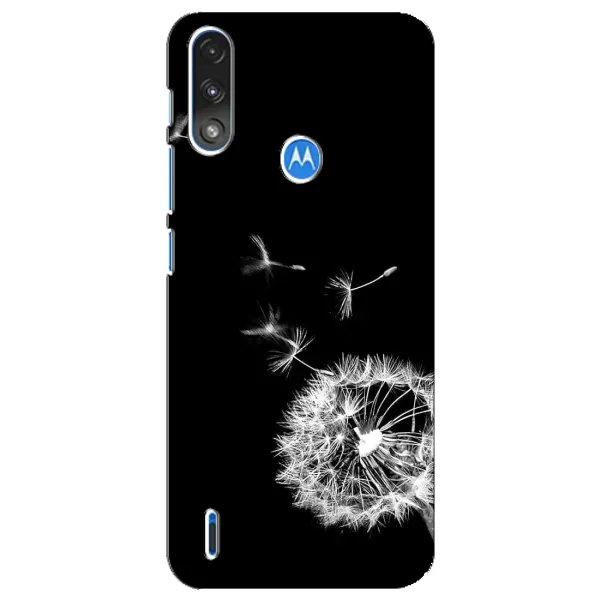Чехол с рисунком «Одуванчик на чёрном» для Motorola E7 Power Чехол с рисунком «Одуванчик на чёрном» для Motorola E7 Power