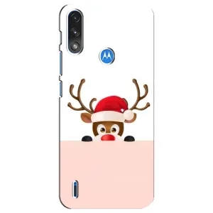 Чехол Санта Клаус для Motorola E7 Power (Олененок)