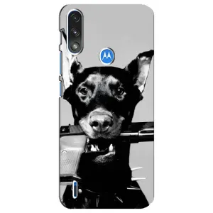 Чохол ДОБЕРМАН для Motorola E7 Power (Небезпечний доберман)