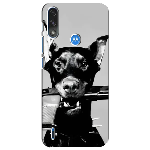 Чехол с рисунком «Опасный доберман» для Motorola E7 Power Чехол с рисунком «Опасный доберман» для Motorola E7 Power