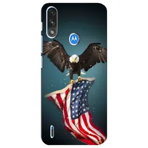 Чохол Прапор USA для Motorola E7 Power (Орел і прапор)