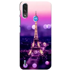 Чехол с Эйфелевой башней на Motorola E7 Power (Париж башня)