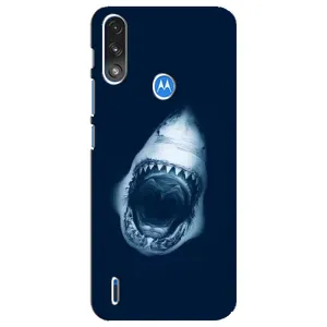 Силіконовий бампер з картинкою звірів для Motorola E7 Power (Пащу Акули)