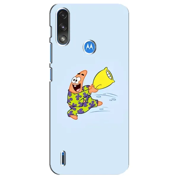 Чехол с рисунком «Патрик с подушкой» для Motorola E7 Power
