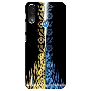 Силиконовый Чехол на Motorola E7 Power (Патриотическая вышиванка)