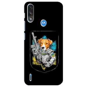 Чехол с принтом для Motorola E7 Power (Патрон Воин)