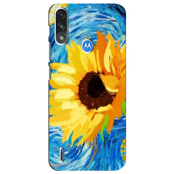 Чехол с рисунком «Подсолнух цветок» для Motorola E7 Power Чехол с рисунком «Подсолнух цветок» для Motorola E7 Power