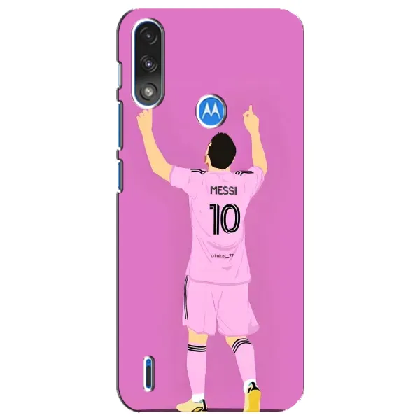 Чехол с рисунком «Празднование Месси» для Motorola E7 Power