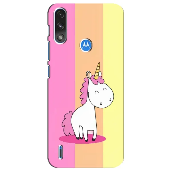 Чехол с рисунком «Радужный Единорог» для Motorola E7 Power