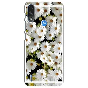 Чехол с ромашками на Motorola E7 Power (Рамка в ромашках)