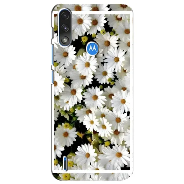 Чохол з малюнком «Рамка в ромашках» для Motorola E7 Power