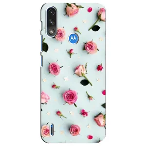 Чехлы с принтом Розочки для Motorola E7 Power (Разные цветы)