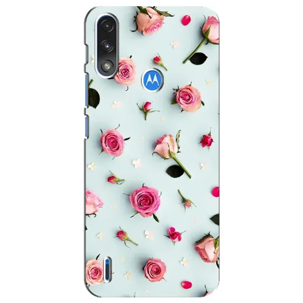 Чехол с рисунком «Разные цветы» для Motorola E7 Power Чехол с рисунком «Разные цветы» для Motorola E7 Power