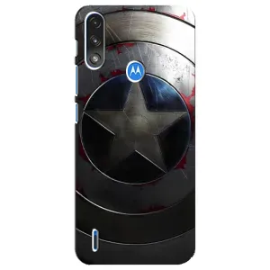 Чехол с Щитом Капитана Америки на Motorola E7 Power (Ретро Щит Капитана)
