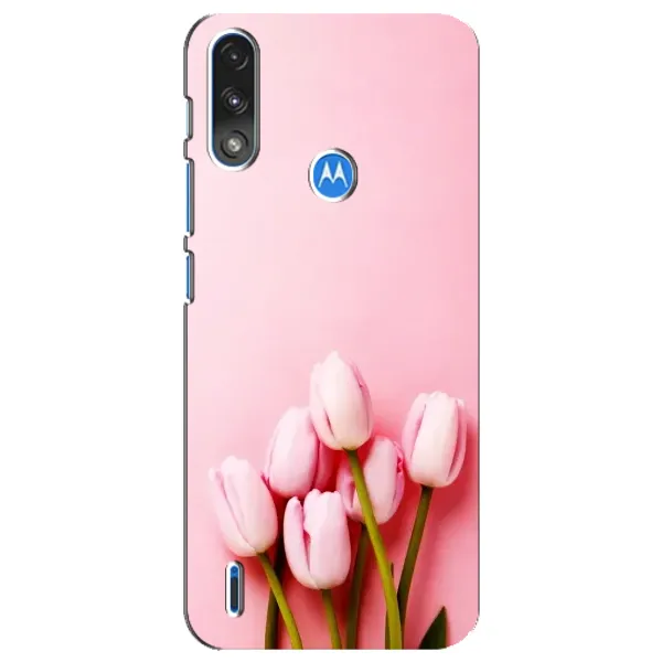 Чехол с рисунком «Розовые тюльпаны» для Motorola E7 Power Чехол с рисунком «Розовые тюльпаны» для Motorola E7 Power