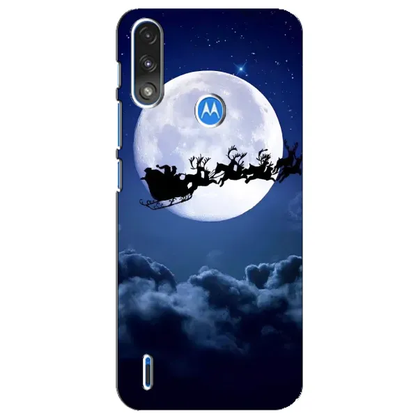 Чехол с рисунком «Санта - луна» для Motorola E7 Power Чехол с рисунком «Санта - луна» для Motorola E7 Power