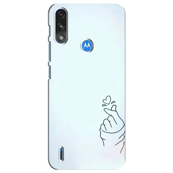 Чехол с рисунком «Сердце на голубом» для Motorola E7 Power Чехол с рисунком «Сердце на голубом» для Motorola E7 Power