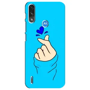 Чохол (Знак сердечка) для Motorola E7 Power (Сердечко на синоьому)