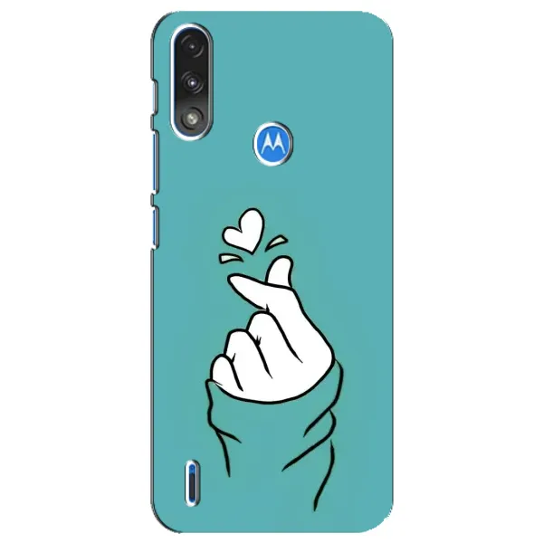 Чехол с рисунком «Сердечко на бирюзовом» для Motorola E7 Power Чехол с рисунком «Сердечко на бирюзовом» для Motorola E7 Power