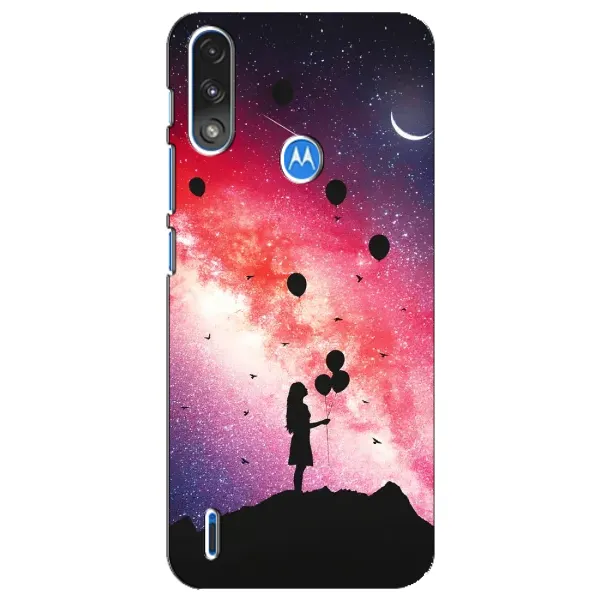 Чехол с рисунком «Шарики в небе» для Motorola E7 Power