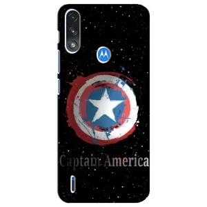 Чехол с Щитом Капитана Америки на Motorola E7 Power (Щит Капитана)