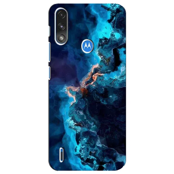 Чехол с рисунком «Синий мрамор» для Motorola E7 Power Чехол с рисунком «Синий мрамор» для Motorola E7 Power